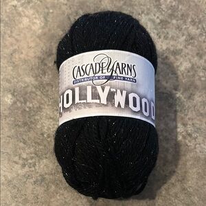 NWT Cascade Yarns Hollywood Color 10 Black with Rainbow Sparkle